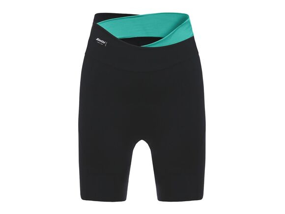 SANTINI 365 Sfida Womens Short Black/Aqua click to zoom image