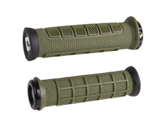ODI Elite Pro MTB Lock On Grips 130mm - Army Green click to zoom image