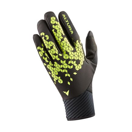 Altura Nightvision Windproof Gloves Black/Hi-viz Yellow click to zoom image