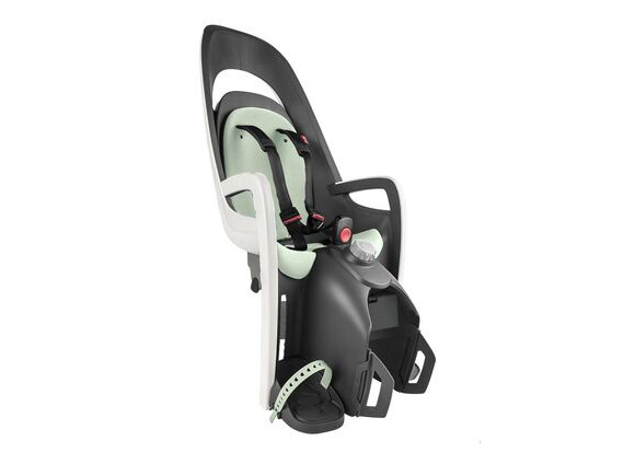 HAMAX Caress Child Bike Seat Pannier Rack Version White/Mint click to zoom image