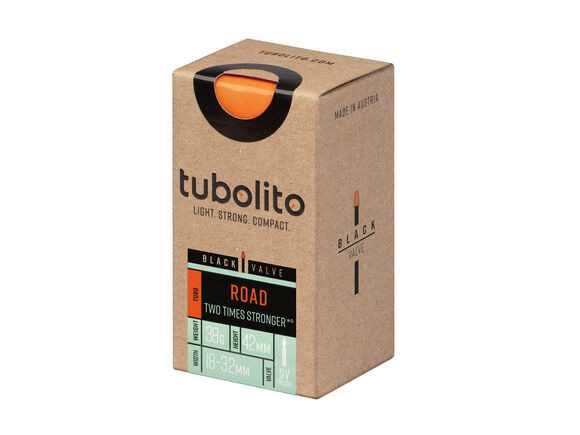 TUBOLITO Tubo 700C Road Presta Valve in Black (700 x 18-32mm) click to zoom image
