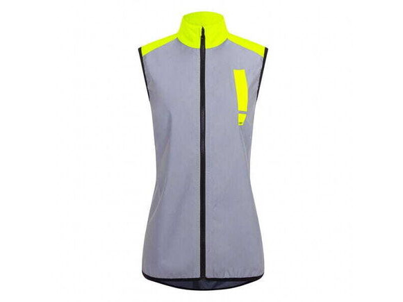 HUMP Women's Ultra Reflect Gilet - Silver Reflect / Hi-Viz Yellow click to zoom image