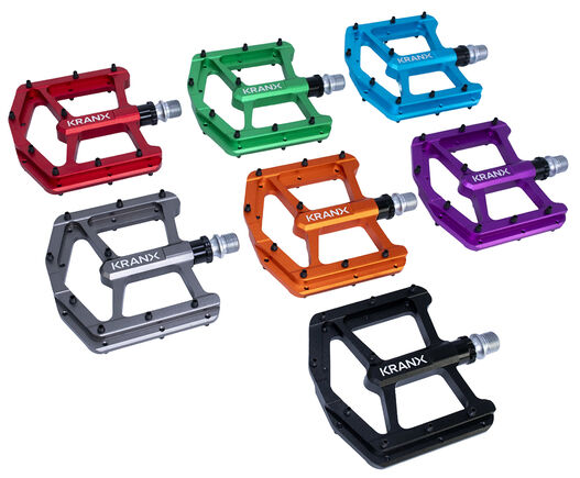 KranX Trail Luxe Alloy Platform Sealed Bearing Pedal Silver click to zoom image