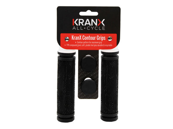 KranX Contour Handlebar Grips in Black click to zoom image