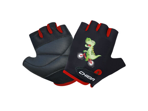 Chiba Kids Line Dinosaur Mitt in Black click to zoom image