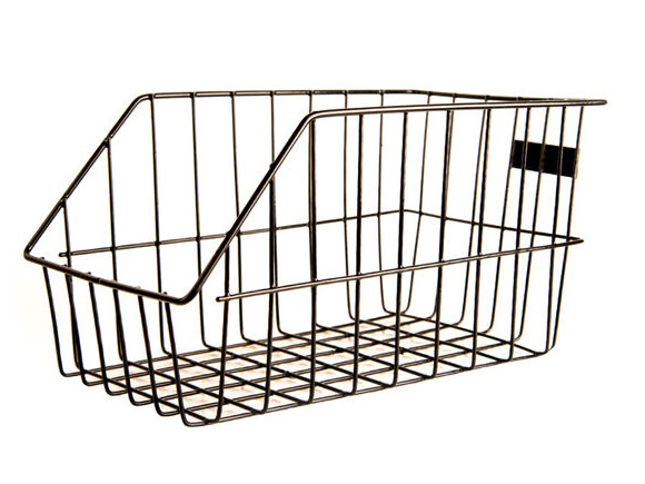 ADIE Large Wire Rear Basket in Black click to zoom image