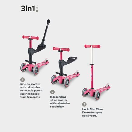 MICRO Mini 3 IN 1 Deluxe Scooter click to zoom image