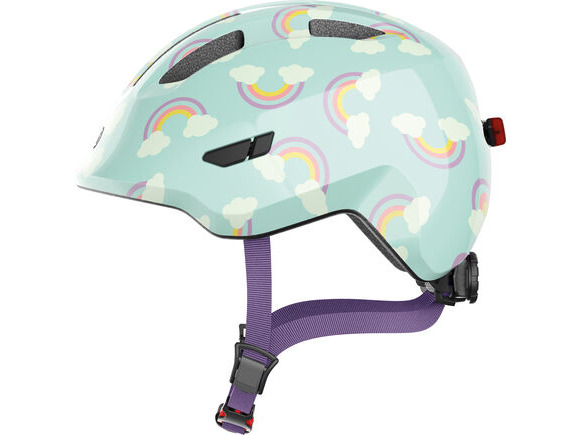 ABUS Smiley 3.0 LED Kids Leisure Helmet in Blue Rainbow click to zoom image