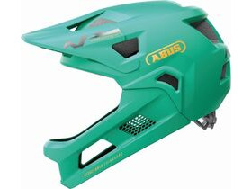 ABUS YouDrop FF Kids Full Face MTB Helmet in Sage Green (48-55cm)