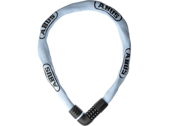 ABUS Tresor '26 - 6807C/110 Combi Chain Lock in Light Blue click to zoom image