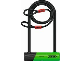 ABUS Ultimate 410 U-Shackle Lock 230mm + 10/120 Cobra Cable (Silver Sold Secure)