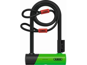 ABUS Ultra Mini Ultimate 410 U-Shackle Lock 180mm + 10/120 Cobra Cable (Silver Sold Secure)