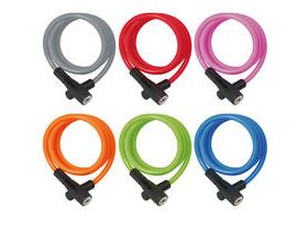ABUS 3506K Key Coil Cable Lock 6mm/120cm in Assorted Colours (Bulk Pack)