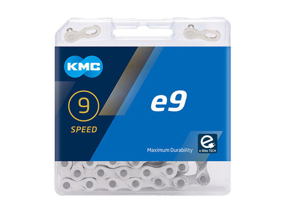 KMC E9 Silver 122L Chain click to zoom image