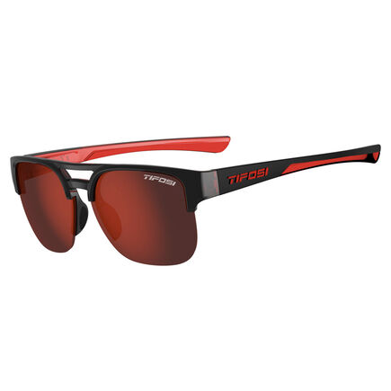 TIFOSI Salvo Single Lens Sunglasses: Crimson/Onyx click to zoom image
