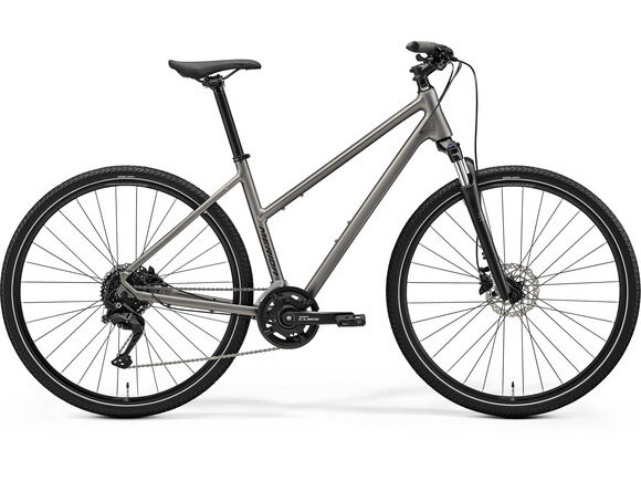 MERIDA Crossway 100 Women's - Silk Warm Slate Grey (Black) - MY26 click to zoom image